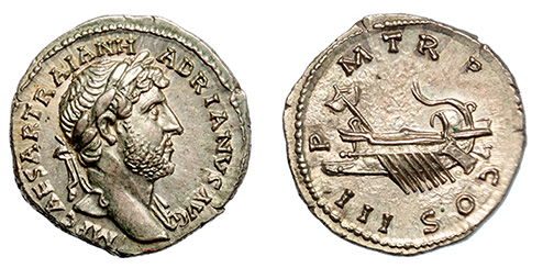 Hadrian, 117-138 A.D.  Rev. Galley